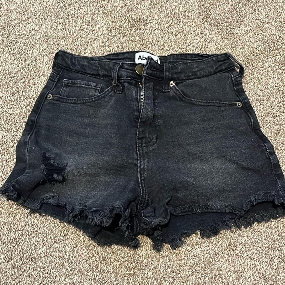 Black Jean shorts